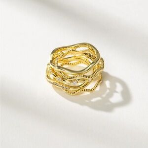 Uncommon James Vintage 5 Layered Ring Set